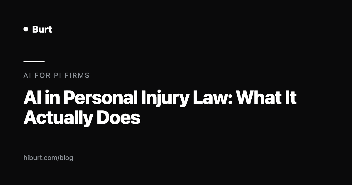 AI for personal injury law firms