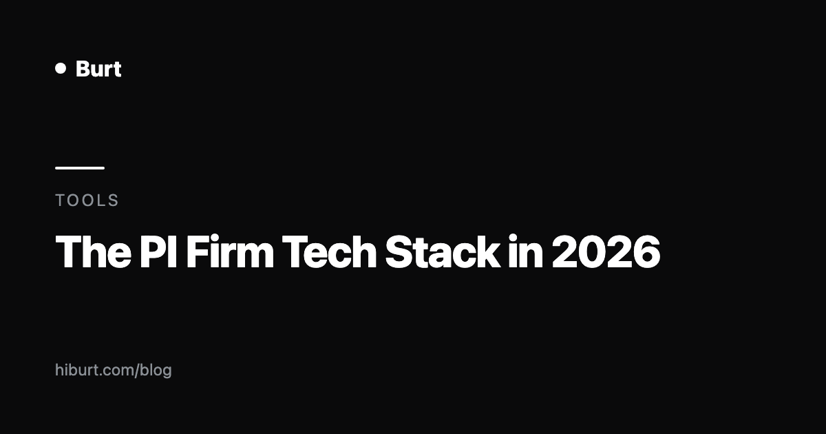 Personal injury law firm tech stack 2026