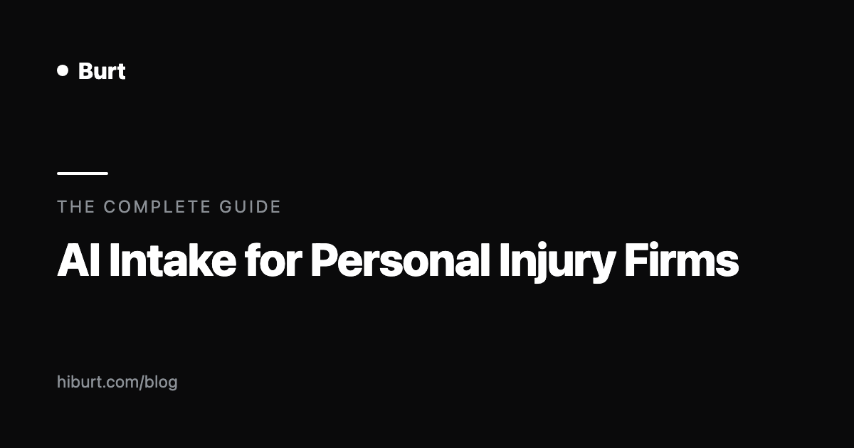 AI intake for personal injury firms